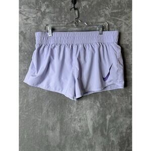 Nike Shorts Women's Extra Large Lined Running Gym Logo Swoosh Purple